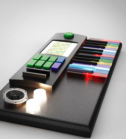 MIDI keyboard prototype render