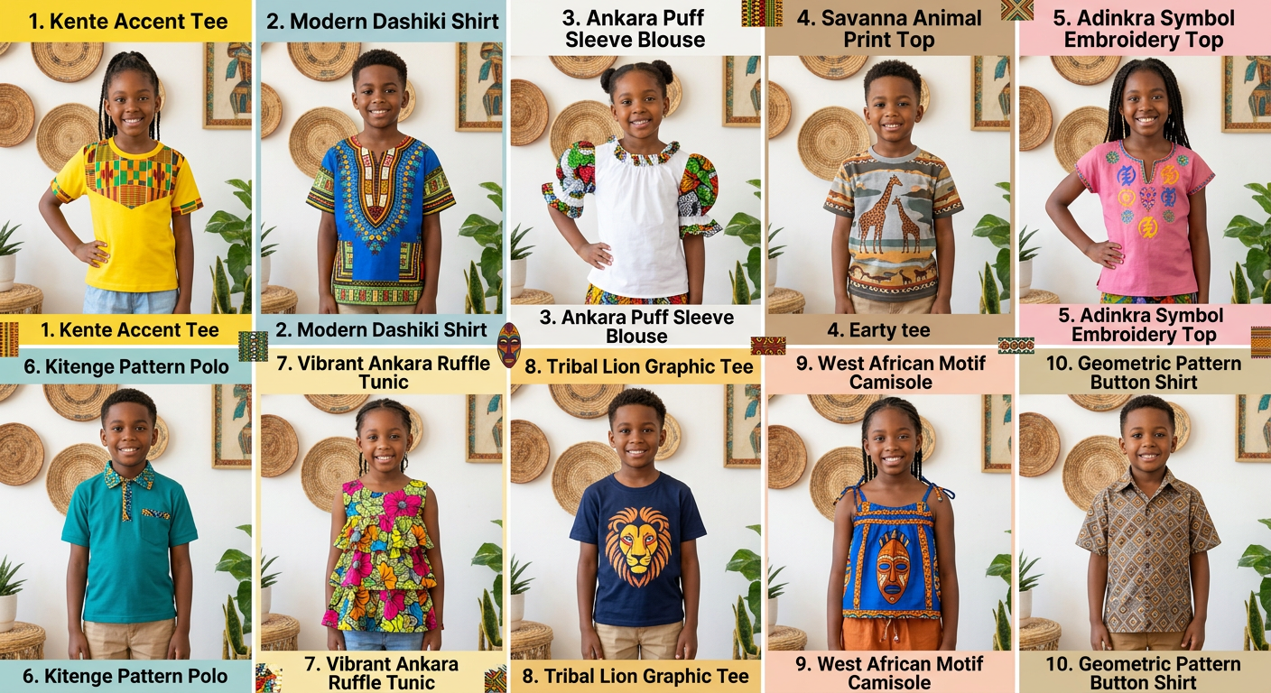 African-inspired children's top designs