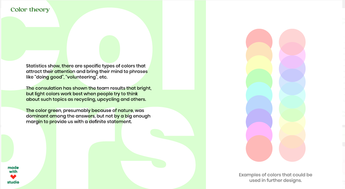 Colour theory research — light, bright tones for upcycling