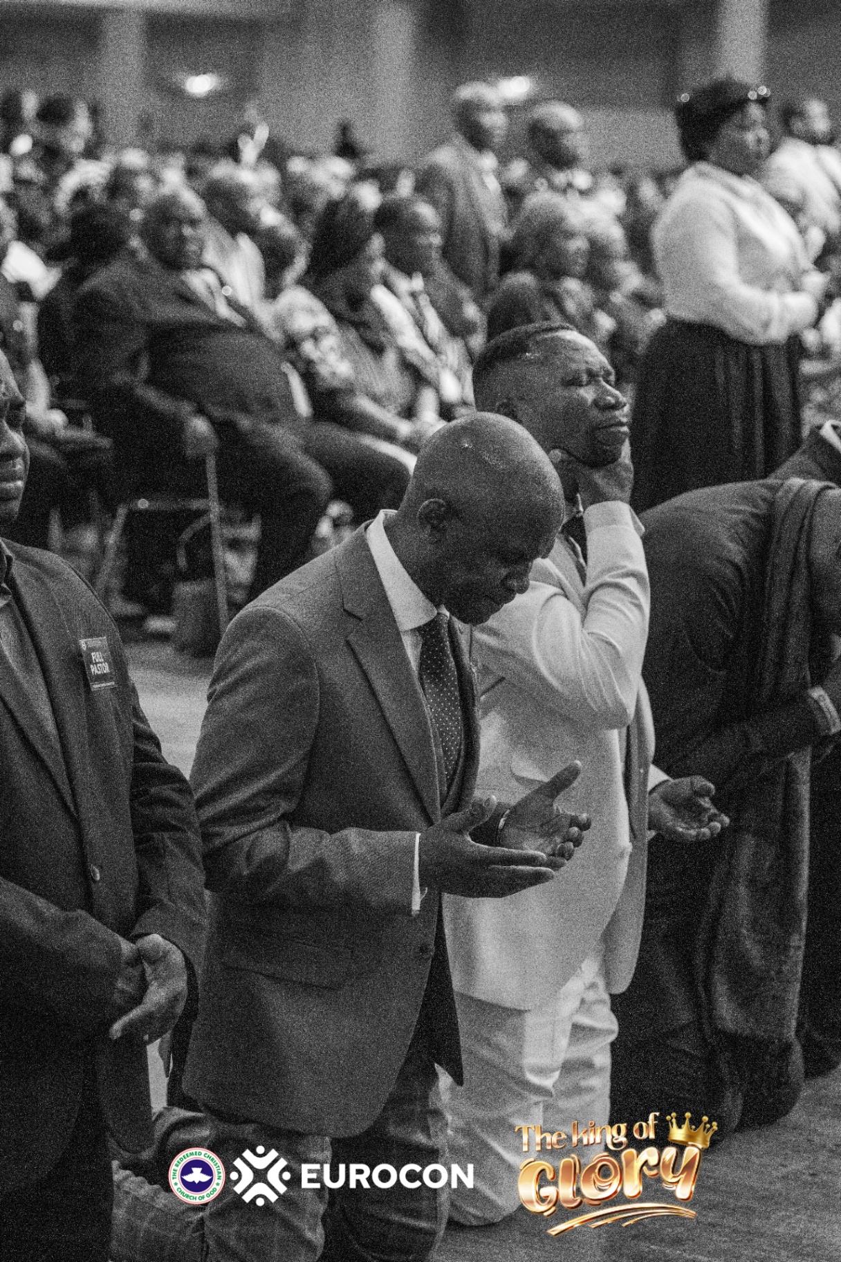 Monochrome grade — prayer on the floor